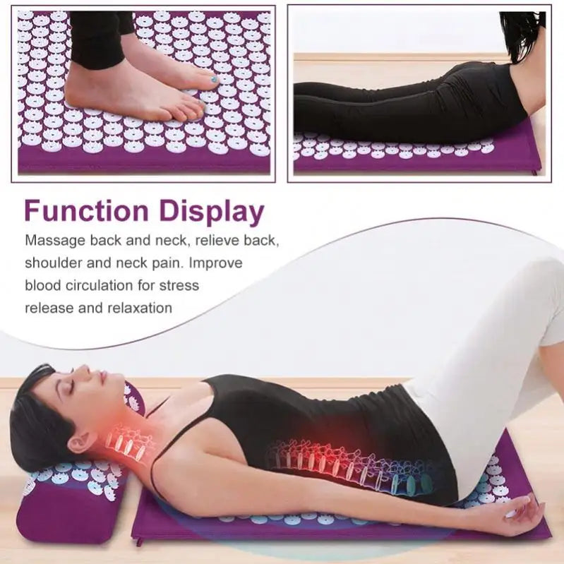 Acupressure Mat and Pillow Set